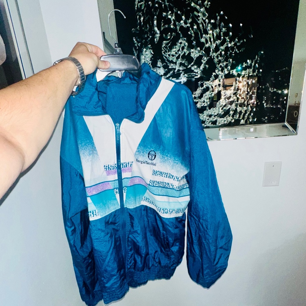 Vintage 90’s Sergio Tachini Nylon TrackSuit Full Set Size Mens Large